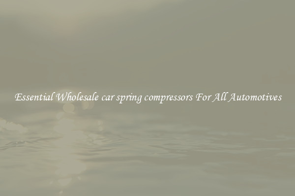 Essential Wholesale car spring compressors For All Automotives