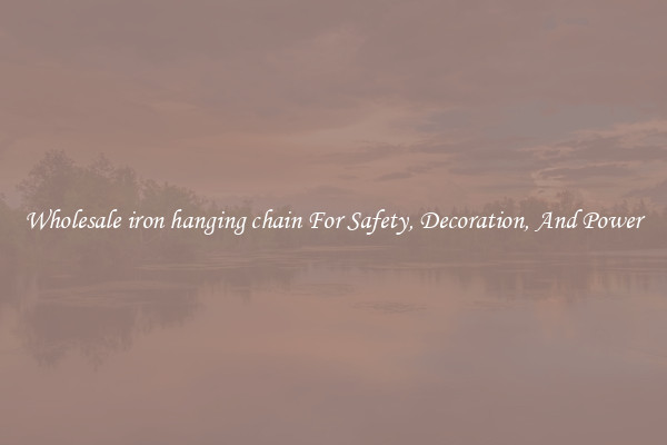 Wholesale iron hanging chain For Safety, Decoration, And Power