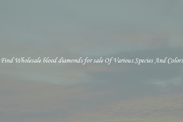Find Wholesale blood diamonds for sale Of Various Species And Colors