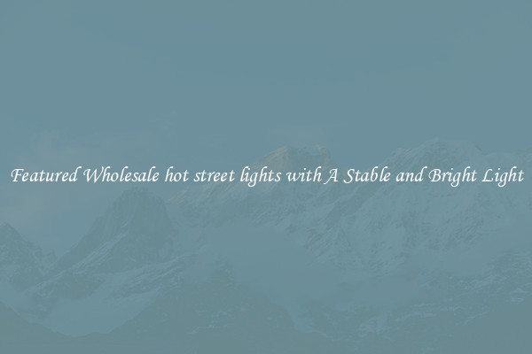 Featured Wholesale hot street lights with A Stable and Bright Light