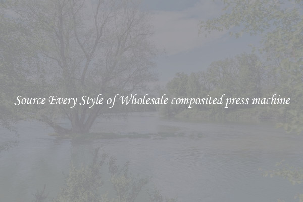 Source Every Style of Wholesale composited press machine