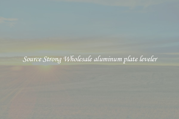 Source Strong Wholesale aluminum plate leveler