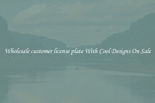 Wholesale customer license plate With Cool Designs On Sale