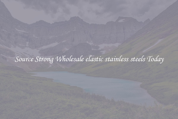 Source Strong Wholesale elastic stainless steels Today