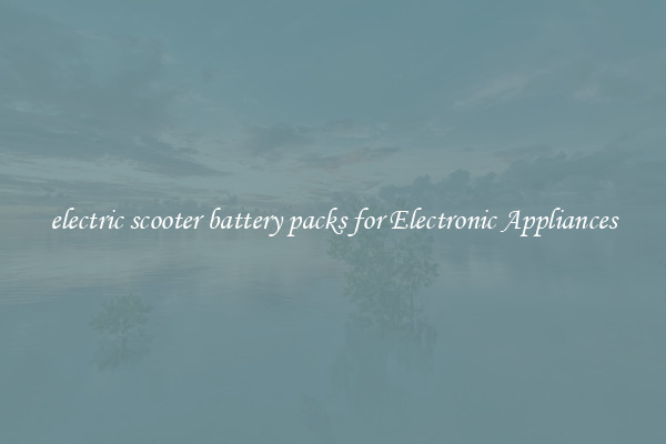 electric scooter battery packs for Electronic Appliances
