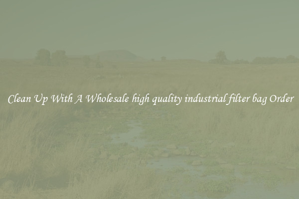 Clean Up With A Wholesale high quality industrial filter bag Order
