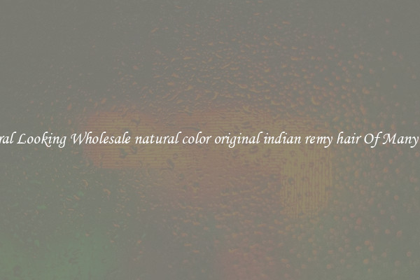 Natural Looking Wholesale natural color original indian remy hair Of Many Types